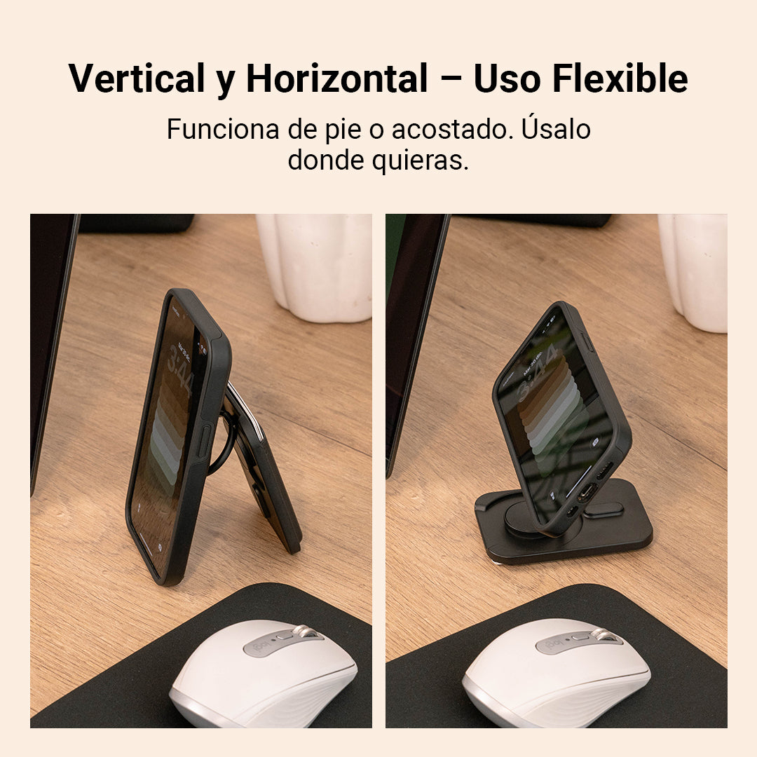 Billetera Magnética MagSafe 3 en 1 — Billetera + Soporte + Grip