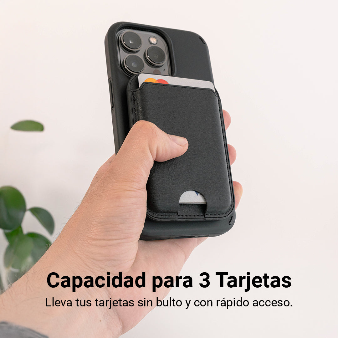 Billetera Magnética MagSafe 3 en 1 — Billetera + Soporte + Grip