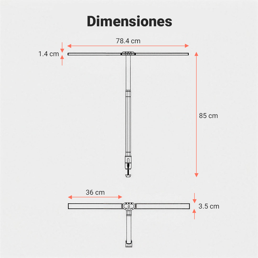 Lámpara LED Doble Brazo para Escritorio con Control Remoto