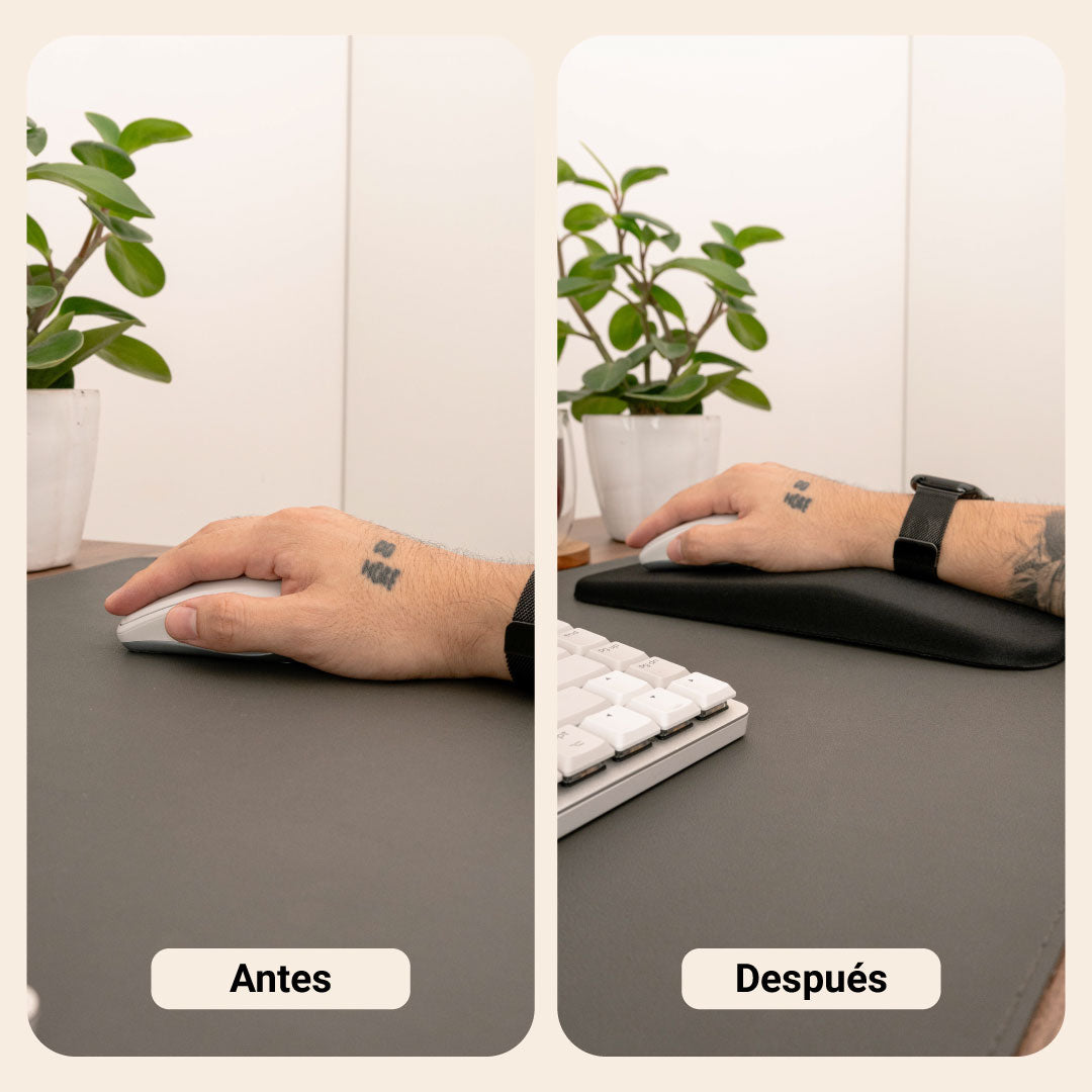 Molestia en la muneca tras horas usando el mouse sin apoyo