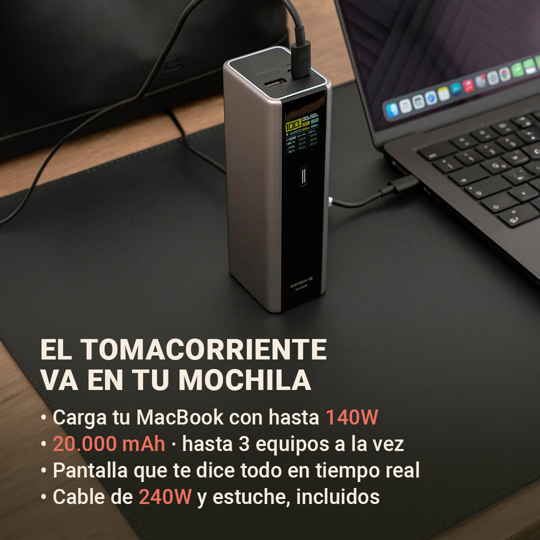Power Bank para Laptop 140W · 20.000mAh