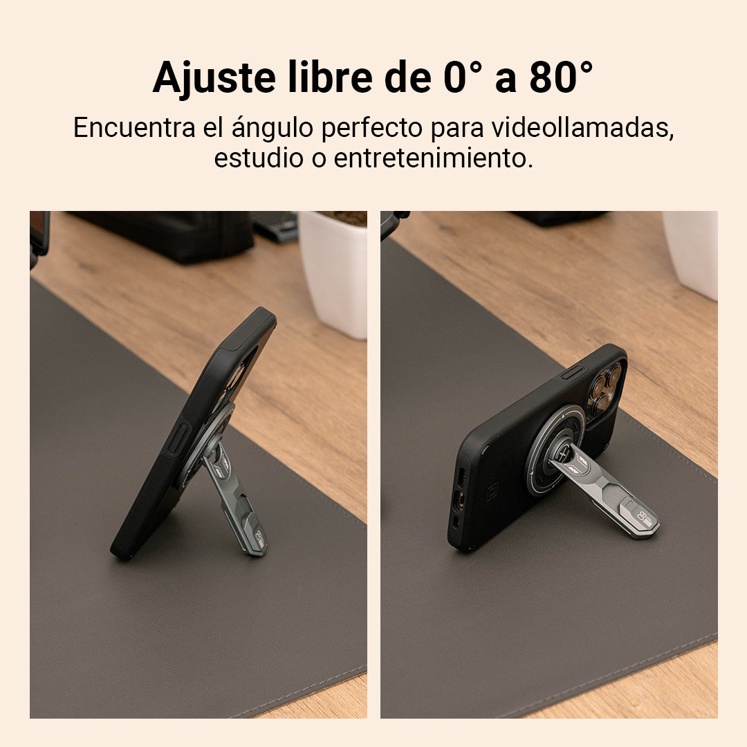 Soporte Magnético y Giratorio para celular con Grip Ergonómico