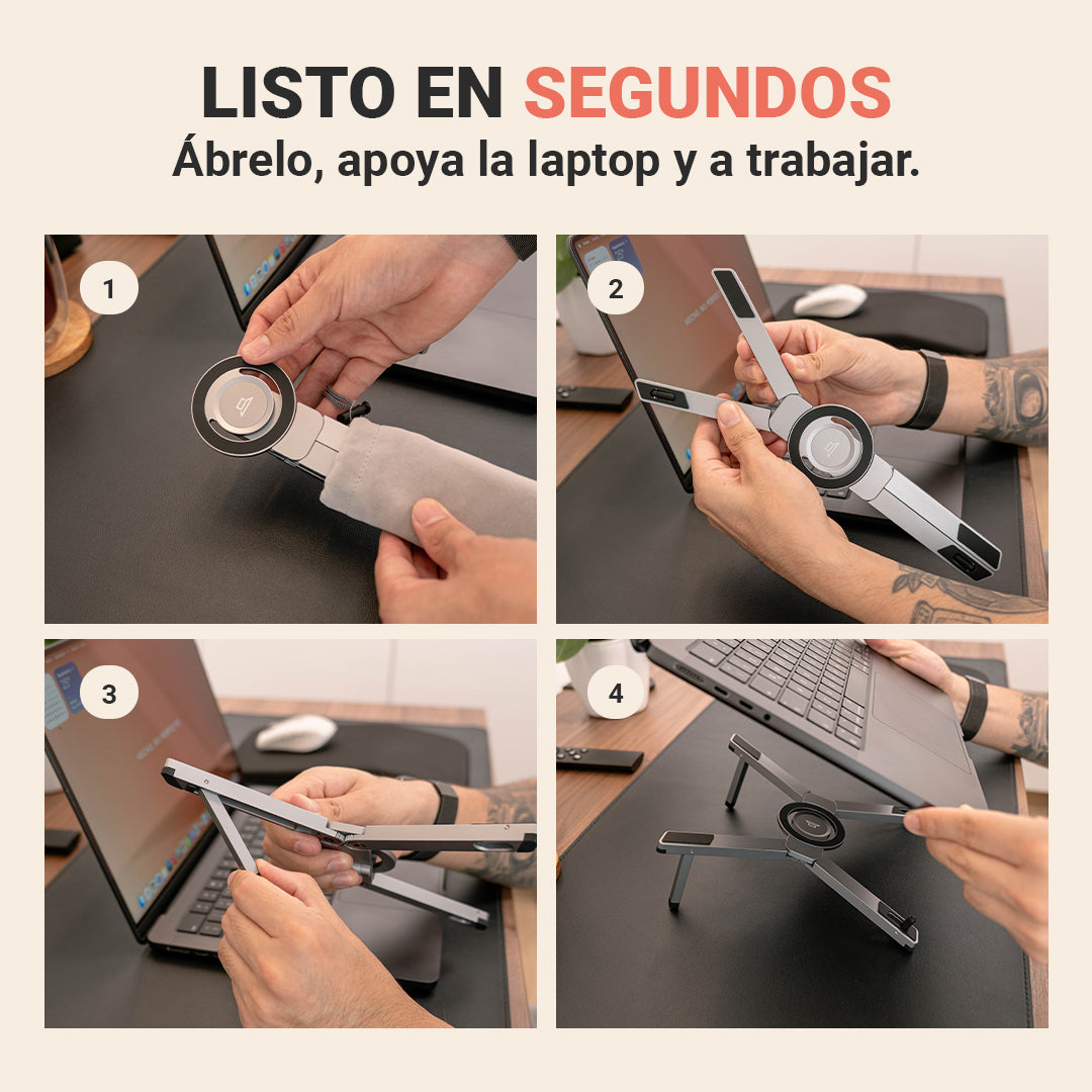 Soporte Portátil Premium 3 en 1 para Laptop