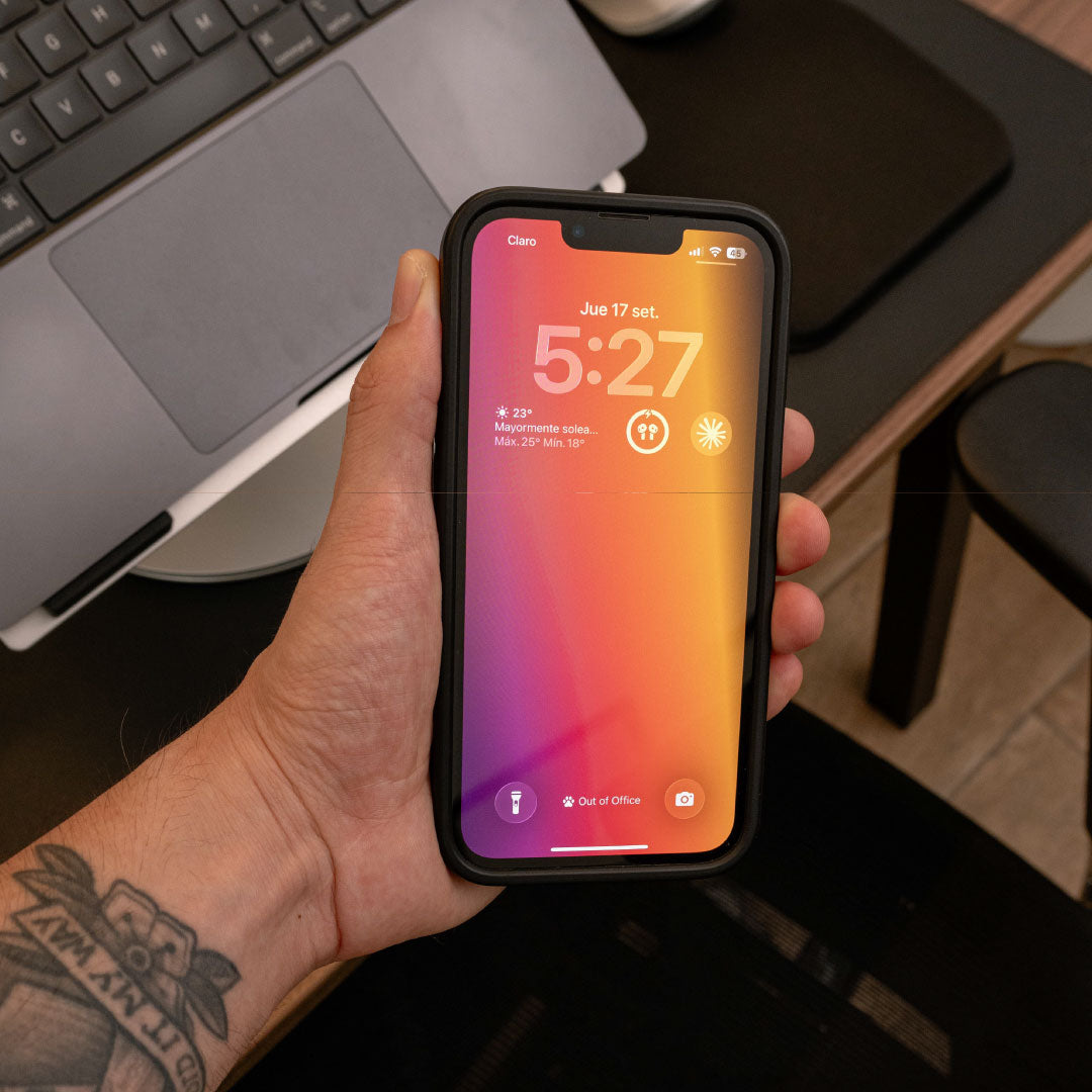 Wallpaper Gradiente a pantalla completa en un iPhone