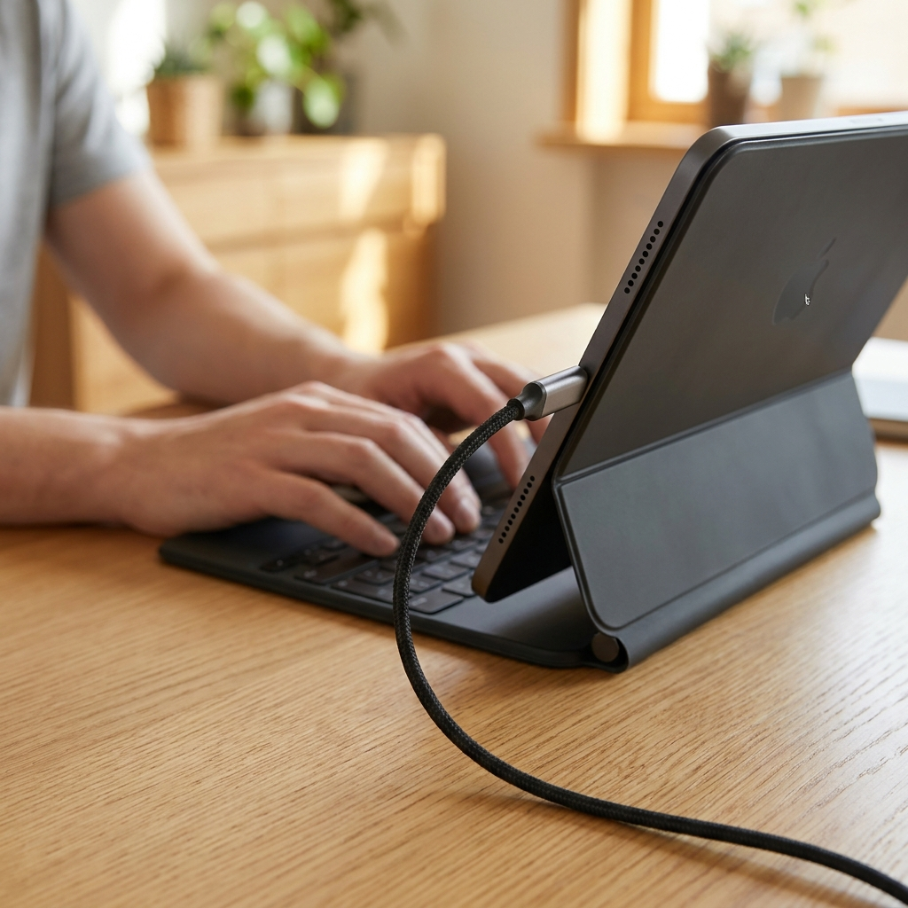 Cable USB-C a USB-C Trenzado 3A · 1m