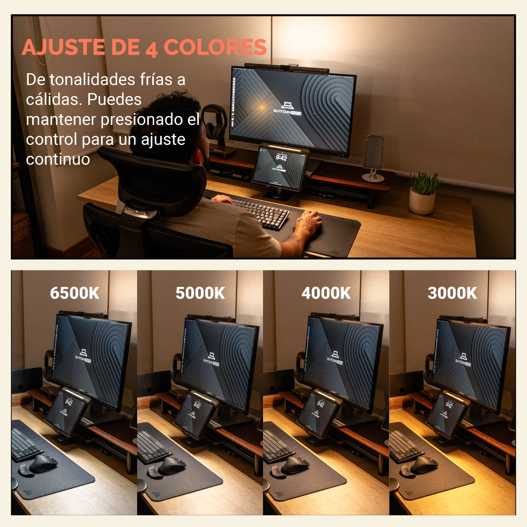 Barra de Luz LED para Monitor con Control de Luz y Color