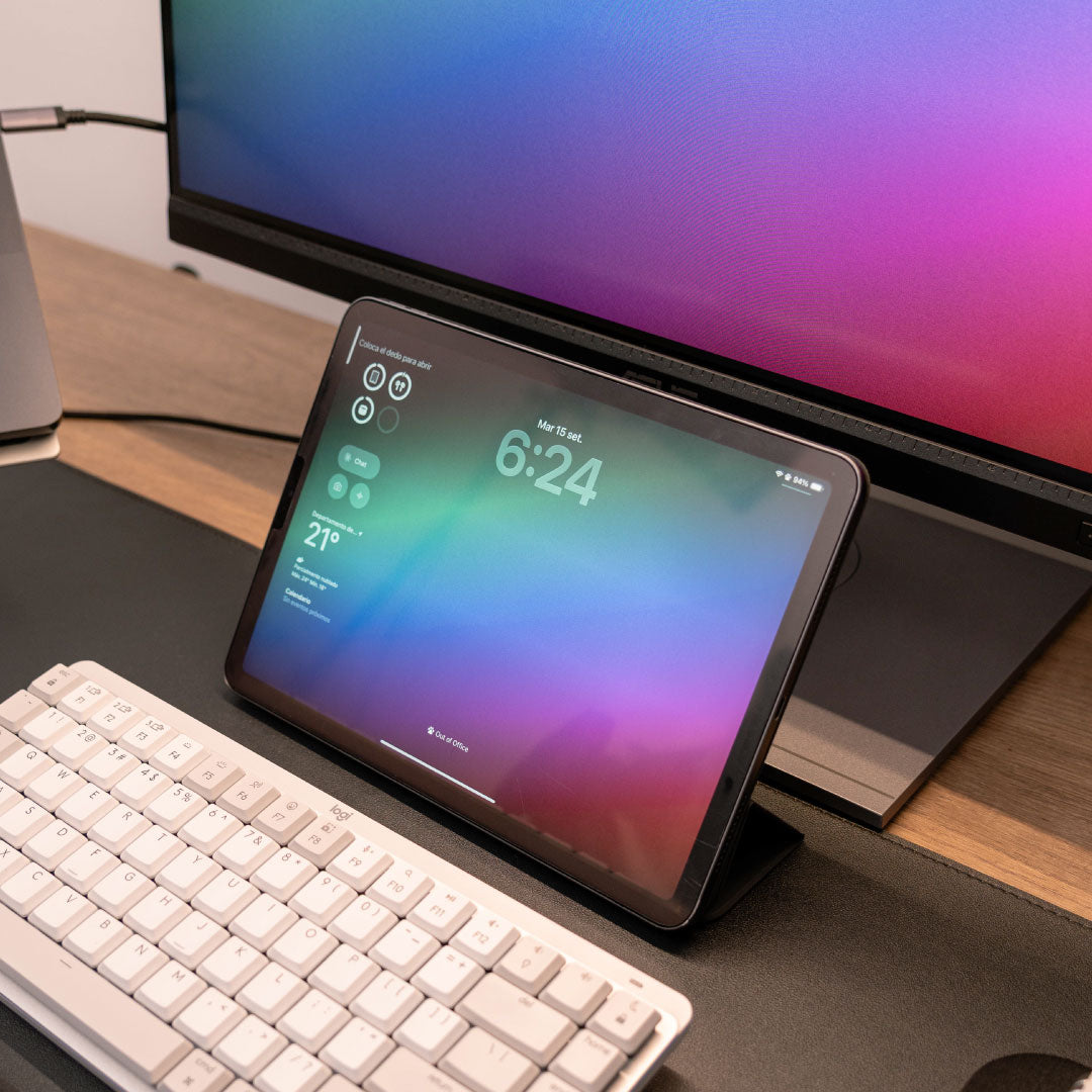 Wallpaper Mesh a pantalla completa en un iPad