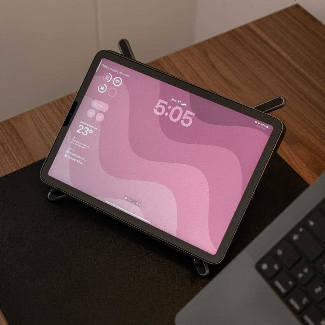 Wallpaper Ondas a pantalla completa en un iPad