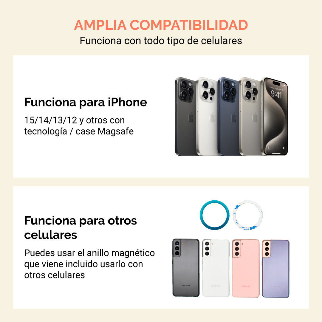 Soporte Magnético Giratorio 360 para Celular