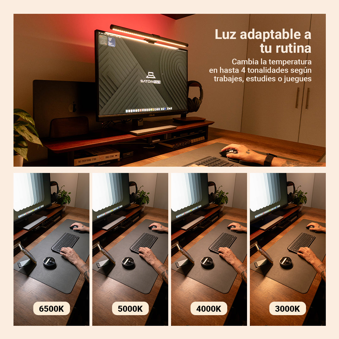 Barra de Luz para Monitor con RGB Trasera