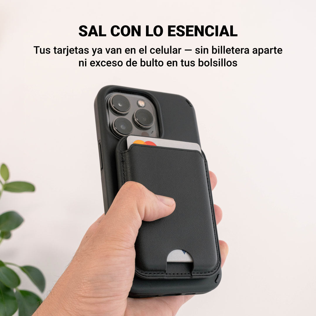 Billetera Magnética MagSafe 3 en 1 — Billetera + Soporte + Grip