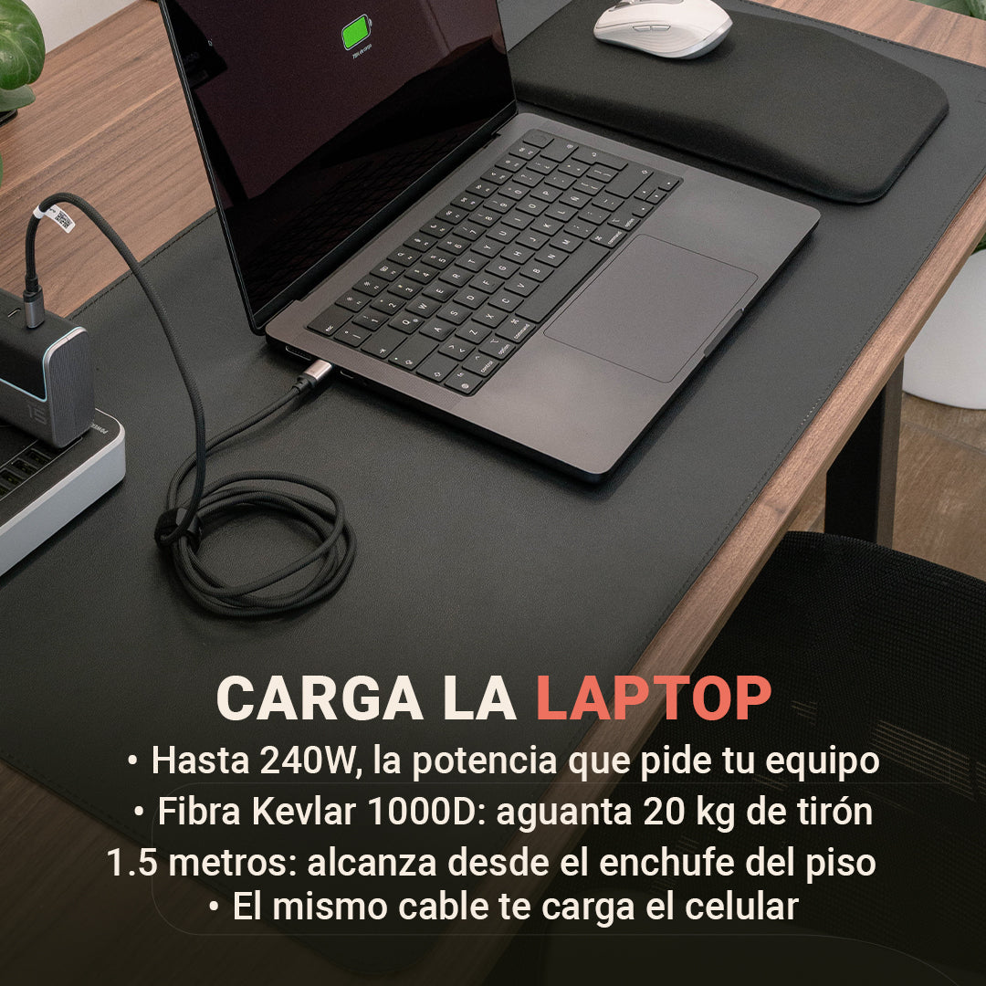 Cable USB-C para Laptop 240W · 1.5m