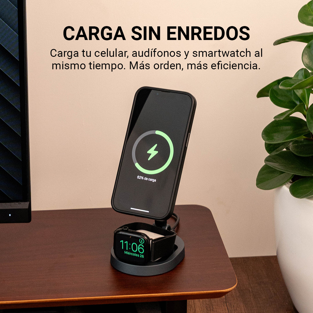 Cargador 3 en 1 Smart Base de 15W