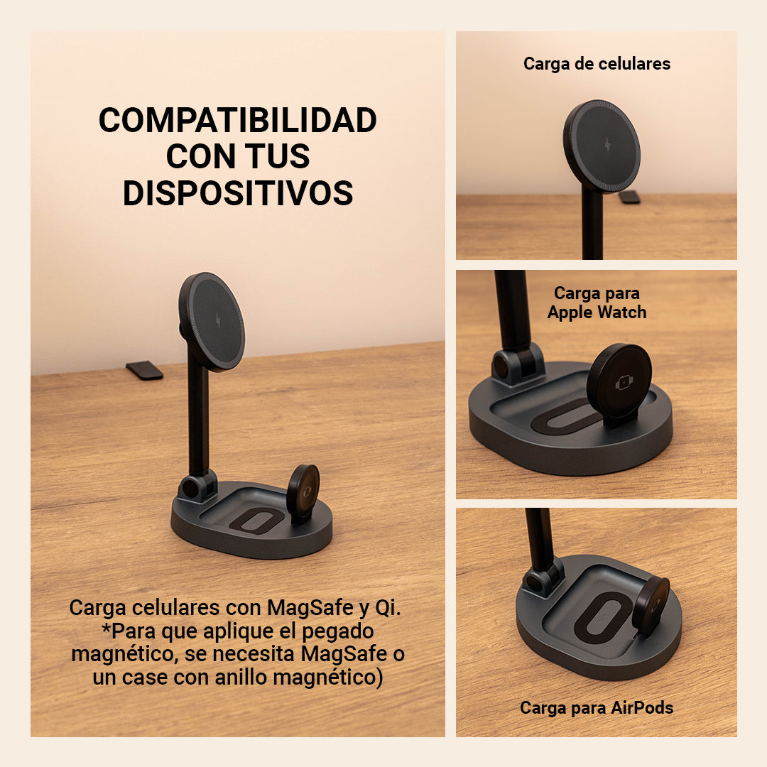 Cargador 3 en 1 Smart Base de 15W
