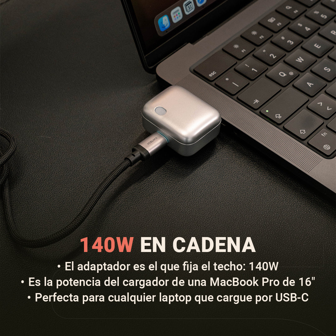 Kit de Carga con Desconexión Automática · Cable USB-C 1.5m + Adaptador