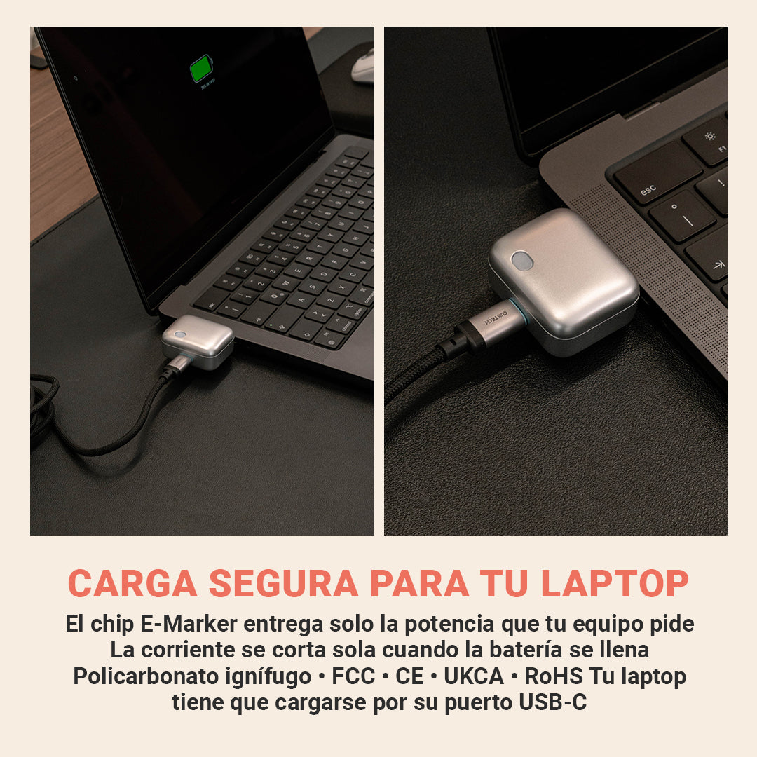 Kit de Carga con Desconexión Automática · Cable USB-C 1.5m + Adaptador