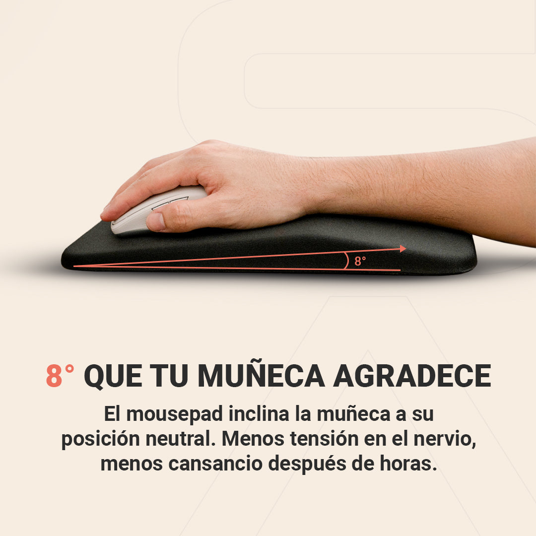 Set Ergonómico de Memory Foam para Mouse y Teclado — Reposamuñecas Doble