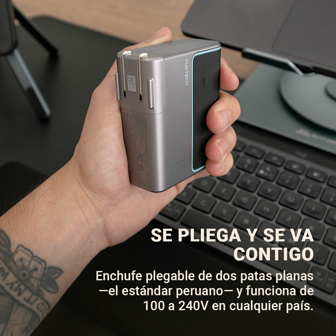 Cargador de Pared GaN 140W · 4 Puertos