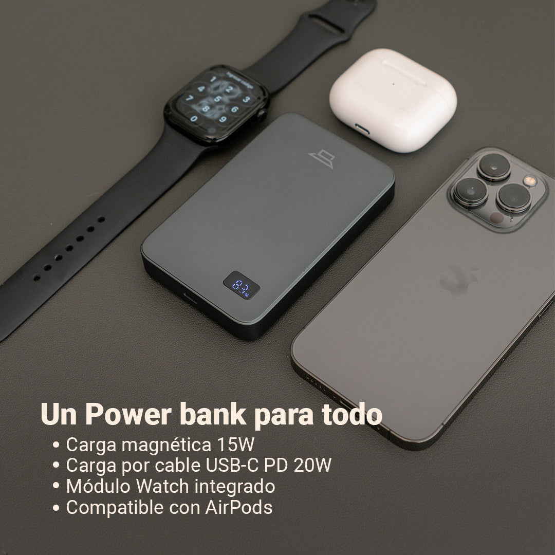 Power Bank Magnético 3-en-1 de 10000mAh