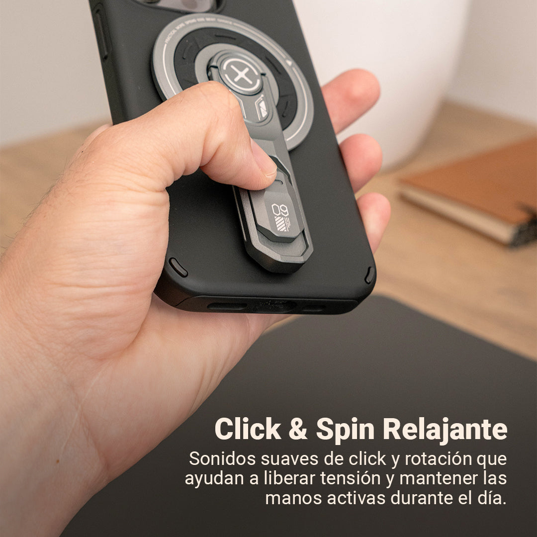 Soporte Magnético y Giratorio para celular con Grip Ergonómico