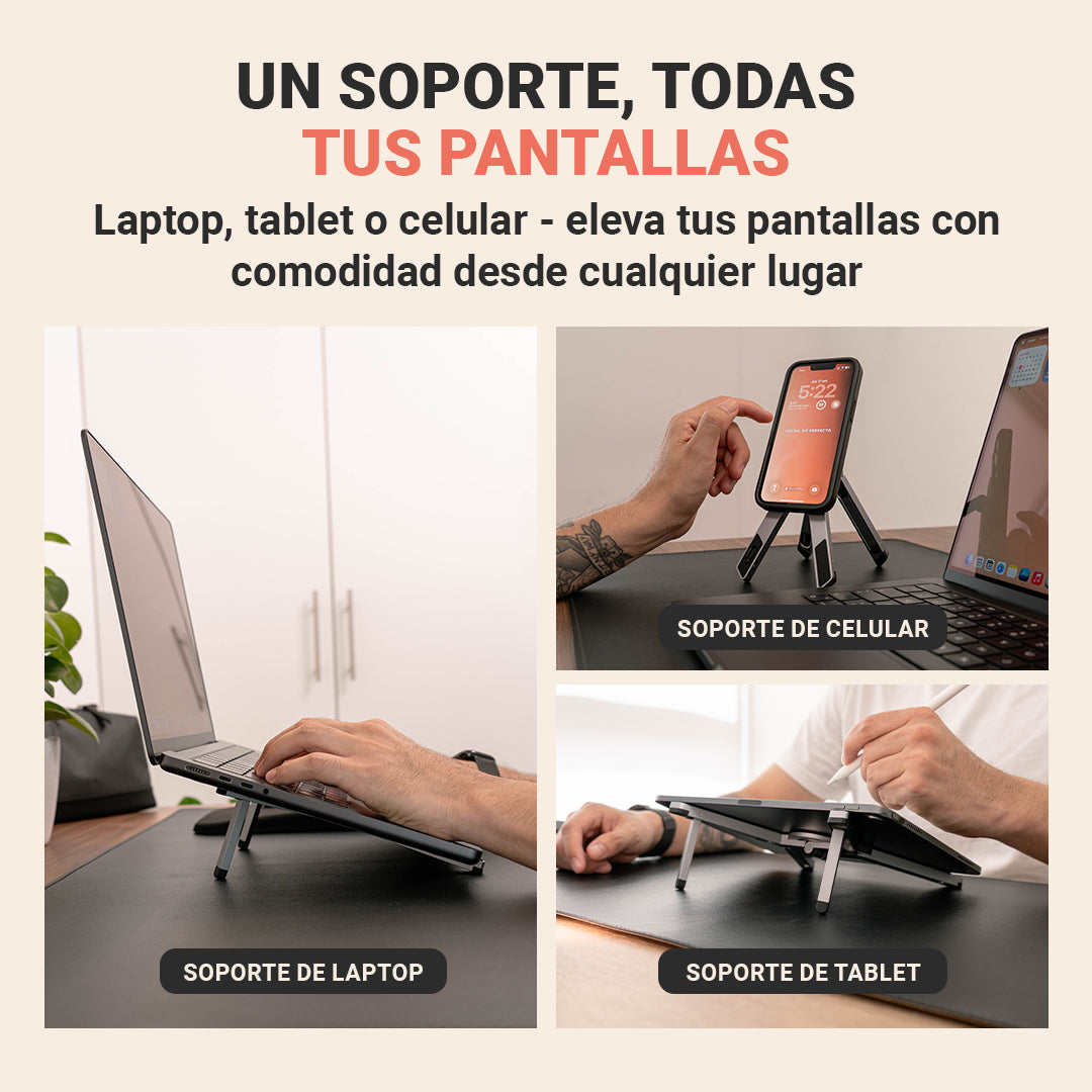 Soporte Portátil Premium 3 en 1 para Laptop