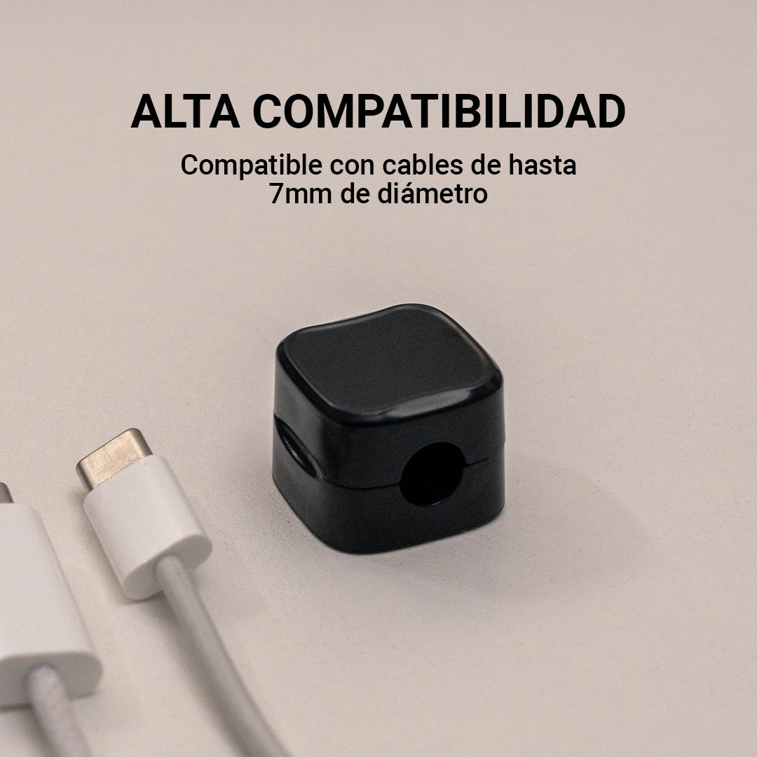 Clip Organizador de Cables Magnético de Silicona con Adhesivo